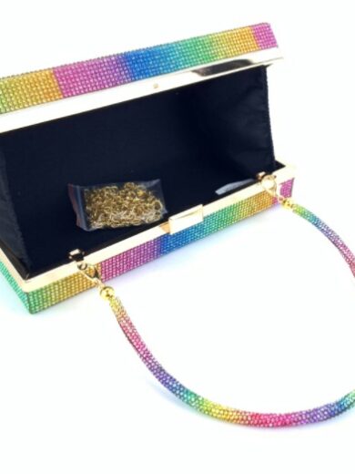 Hot Diamond Rainbow Bag Women's Dinner Handheld Bag - Image 8