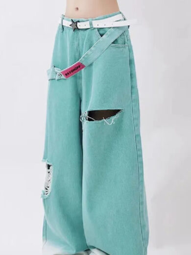 American Retro Tattered Jeans Jeans - Image 4