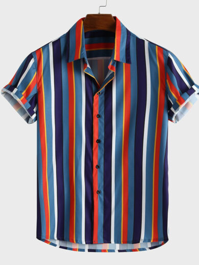Men's Shirt Beach Rainbow Shirt - Image 5