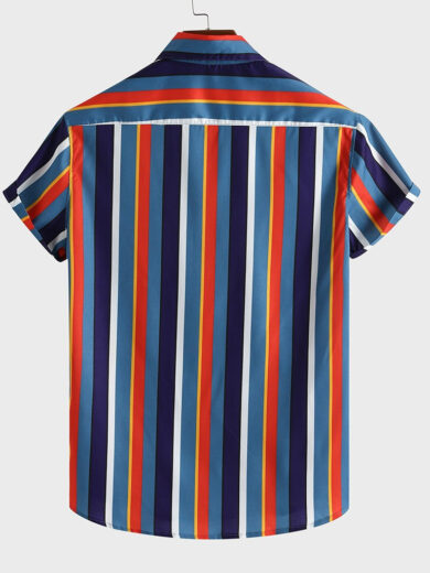 Men's Shirt Beach Rainbow Shirt