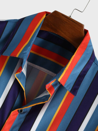 Men's Shirt Beach Rainbow Shirt - Image 4