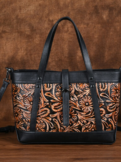 First Layer Cowhide Skeleton-skin Hand Carved Bag - Image 6
