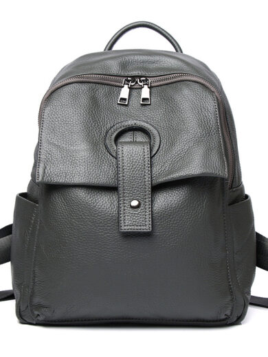 Women's Genuine Leather  Fashion Large Capacity Shoulder Backpack - Image 6