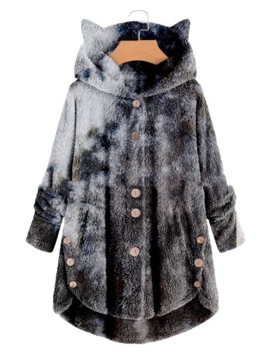 Hooded Buckle Loose Casual Women's Pajamas - Image 3