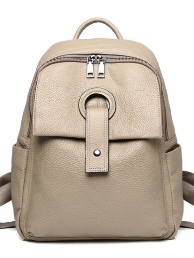 Women's Genuine Leather  Fashion Large Capacity Shoulder Backpack - Image 4