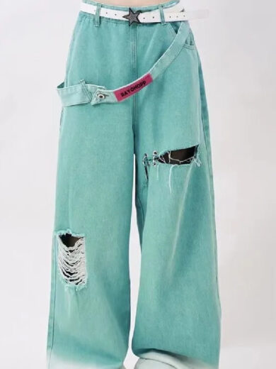 American Retro Tattered Jeans Jeans - Image 6