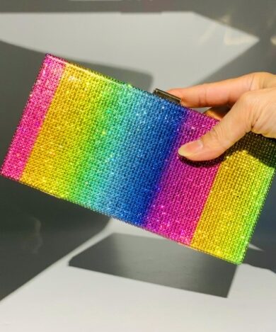 Hot Diamond Rainbow Bag Women's Dinner Handheld Bag - Image 2