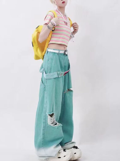 American Retro Tattered Jeans Jeans - Image 3
