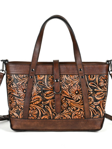 First Layer Cowhide Skeleton-skin Hand Carved Bag - Image 5