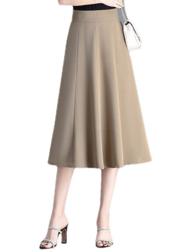 Mid-length Spring And Summer Thin Ice Silk Draping A- Line Small Umbrella Skirt For Women - Image 9