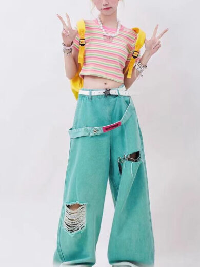 American Retro Tattered Jeans Jeans - Image 8
