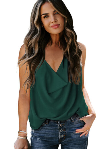 Top Loose V-neck Chiffon Tank Top Women - Image 10