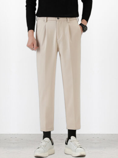 Men's Fleece-lined Thickened Ankle-length Pants - Image 5