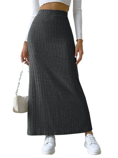 Slit Long Sheath Skirt Women's High Elastic - Image 4