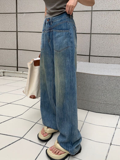 High Waist Loose And Slimming Korean Style All-match Mopping Straight-leg Trousers - Image 8