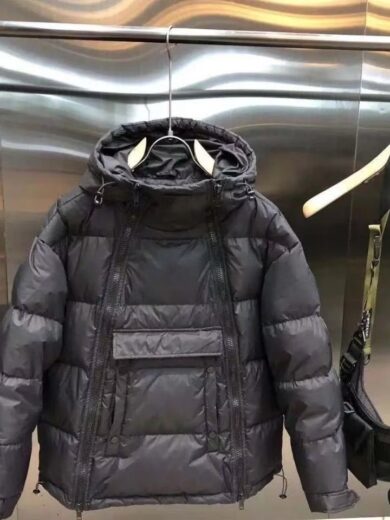 Winter Couple Diagonal Zipper Bread Dress Men's Hooded Cotton-padded Jacket - Image 6