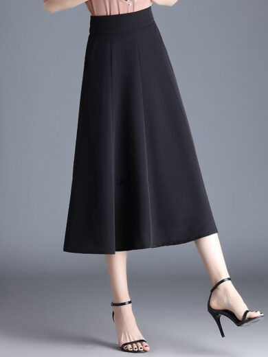 Mid-length Spring And Summer Thin Ice Silk Draping A- Line Small Umbrella Skirt For Women - Image 8