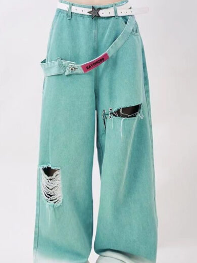 American Retro Tattered Jeans Jeans - Image 5