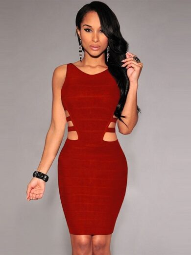 New Bandage Dresses For Women Black Sexy Sleeveless Ladies - Image 4